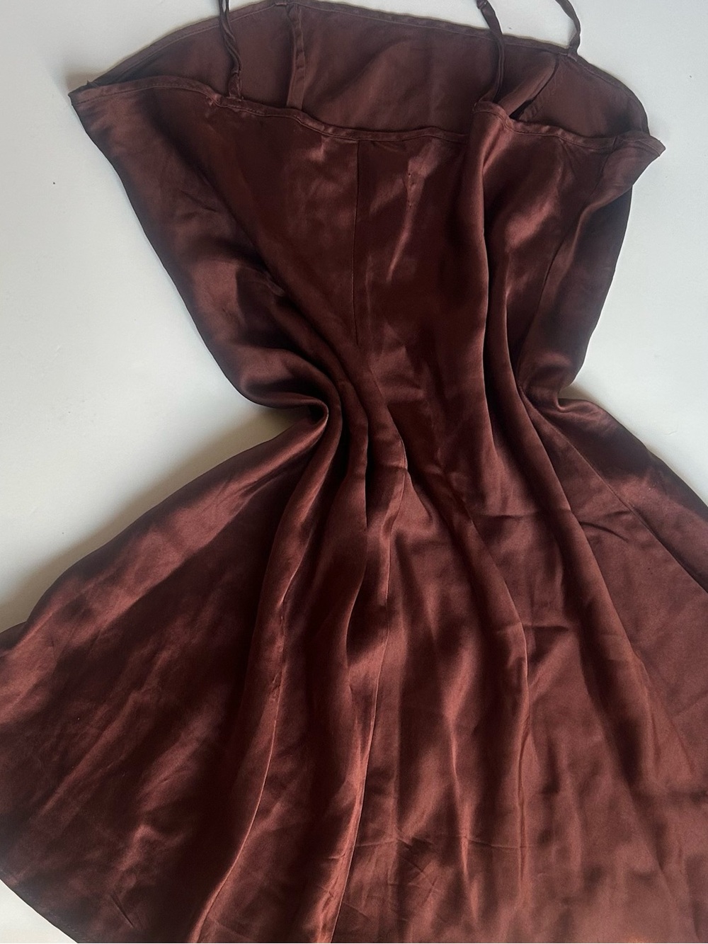 Victoria's Secret Brown Satin Mini Slip Dress